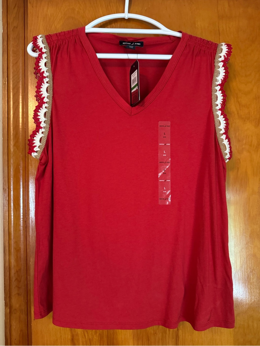 NWT - Nautical Jeans sleeveless top Size L